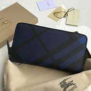 Burberry 柏寶利 原單出品 官方新配色大號拉鏈錢包 煙熏格子搭配進口粒面小牛皮 40564191中蘭格 21cmx12cmx3cm