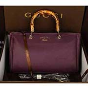 新款國際品牌女包 古奇真皮竹節(jié)手