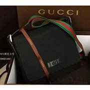 古奇2014新款時尚男包 男士斜挎包包 經(jīng)典紅綠單肩帶