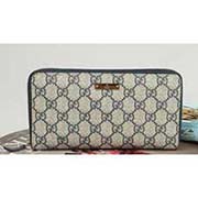 古琦中長款防水料錢包 古奇男女錢夾 233193藍