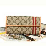 新款gucci防水PVC配牛皮 女士錢夾 錢包