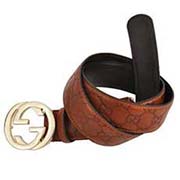 古奇時尚休閑男士女士真皮雙G皮帶 G37