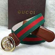 古奇男士皮帶 真皮平滑扣牛皮