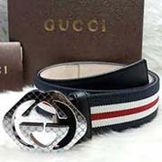 古奇男士真皮板扣帶頭腰帶 201