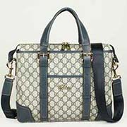 2012gucci男包 新款時尚手提斜跨包 298034啡 藍PVC