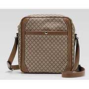 熱賣2012新款時尚g(shù)ucci男包格子斜挎包268159 啡格配