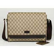 gucci男包 休閑新款 防水面料配牛皮 時尚單肩斜挎包