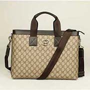 新款古琦男士手提斜挎包 時尚休閑男包298168咖啡