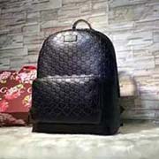 gucci Signature爆通用雙肩背包 外選用成對G PVC膠配納帕牛皮