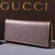 gucci 154185 灰光膠 古奇pvc錢