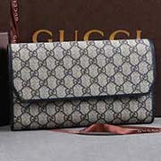 真品現貨Gucci古奇錢包 男女長款搭扣珍珠經典LOGO手