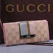 經典拼色長款三折拉鏈logo帆布錢包