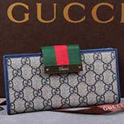 gucci 181668-1 藍PVC藍皮 古奇pvc錢包