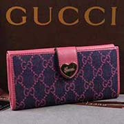 古奇三折長款女士錢包 帆布配牛皮錢夾 皮夾 新品 20