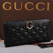 212113全皮壓花錢包 黑色