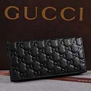 245887 古奇長款全皮壓花錢包 黑