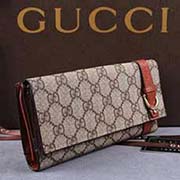 歐美珍珠女士錢包 GUCCI長款PVC多功能長三折女款錢
