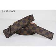 LV品牌咖啡棋盤格子男款皮帶LV