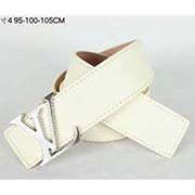 LV品牌米白水波紋皮帶LV-030