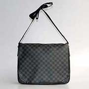 LV Ieoh棋盤(pán)格斜挎男士包N51213