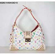 LV新款女包 楊冪同款女40263白彩 熱銷手提斜