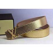 專柜真品男士真皮LV皮帶 女士