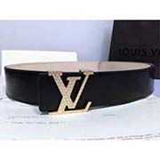 真品LV皮帶 男女通用牛皮 時尚