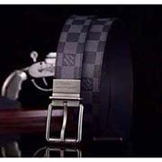 真品代買LV專柜皮帶 男士休閑時尚LV字母扣真皮腰帶 