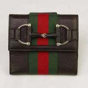 古琦錢包 真皮加紅綠織帶長(zhǎng)夾245751 A7MAG 2061