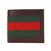 新款男士錢包245768 紅綠織帶真
