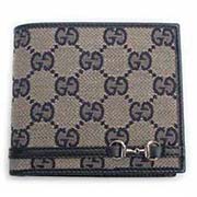 gucci男士錢包 雙G短款布料錢夾245