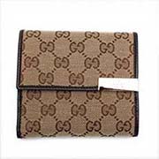 gucci錢夾257015 GG圖案織布 按