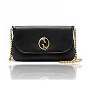 251820黑 牛皮鏈條晚宴包 gucci