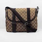 古奇新款男包 真品品質(zhì)單肩包 斜挎包 帆布包 145859杏黑