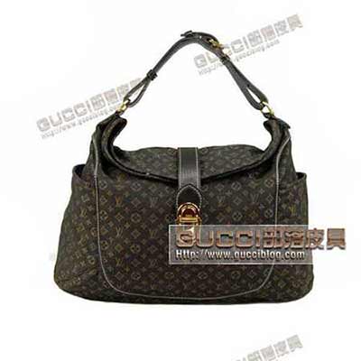 LV時尚牛仔包M56700墨灰 女士包單肩包 LV包女包