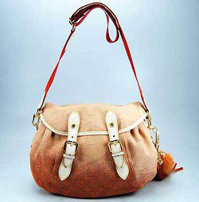 LV休閑時尚LV牛仔包M95852 橙色 單肩包手提包女包休閑包