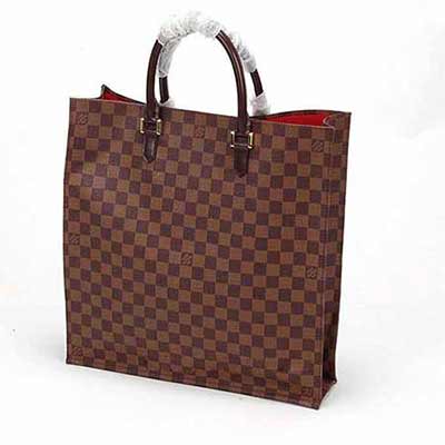 LV頭層牛皮棋盤老花N51140手提購(gòu)物包 單肩包 真皮包 手提包 女包