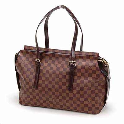 LV棋盤格大容量簡約好用N51119 真皮手提包單肩包女包 lv包