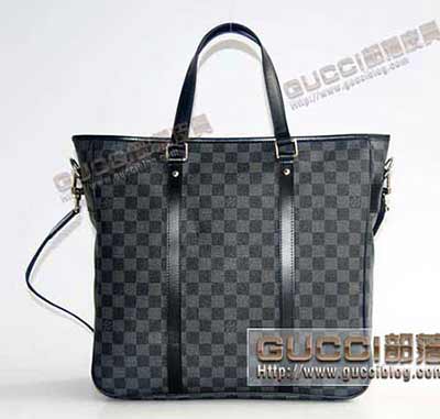 LV時尚LV男包 單肩包 斜挎包 格子包 黑色N51192 1 帆布包|