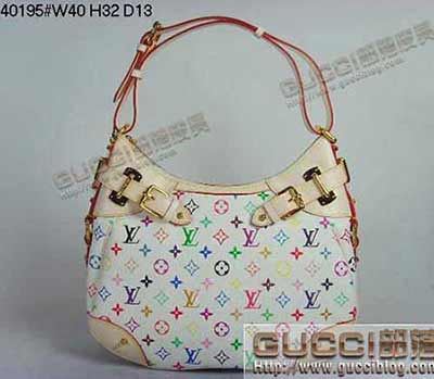 LV真皮女包三彩女包白彩M40195 女包手提單肩包女提包