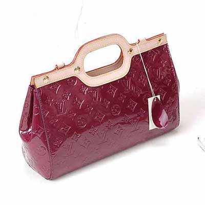 LV女包包時尚漆皮壓花變色牛皮手提包情人節禮物單肩包 紅色漆皮