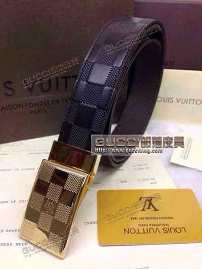 LV男士真皮平滑扣 女款牛皮女士腰帶細時尚百搭褲腰帶L407