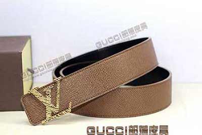 LV皮帶男士 真皮休閑牛皮寬腰帶 男潮時尚針扣褲帶純真品L410