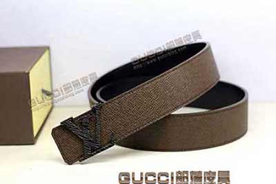 lv真品豪華商務(wù)男士皮帶平滑扣真皮腰帶進(jìn)口牛皮褲帶L416