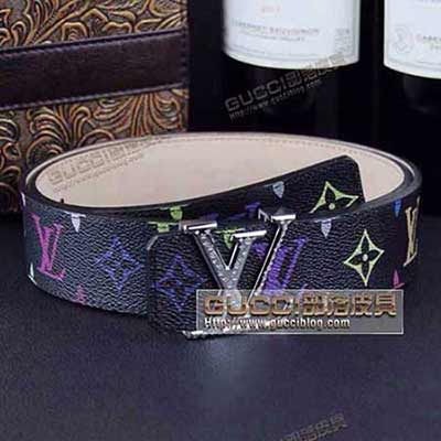 LV真品 男士真皮韓版商務平滑扣皮帶 時尚百搭牛皮L43013