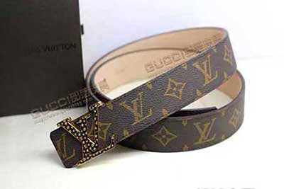 LV名品男士真皮平滑扣皮帶男款男式牛皮腰帶專賣店真品L43021