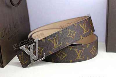 LV頭層純牛皮平滑扣皮帶 男士真皮休閑商務腰帶真品褲帶L4308