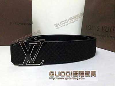 LV平滑扣真皮腰帶 商務休閑男士牛皮皮帶男L432