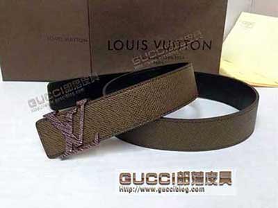 lv進口頭層牛皮真品男士真皮皮帶潮時尚商務(wù)純牛皮男L441