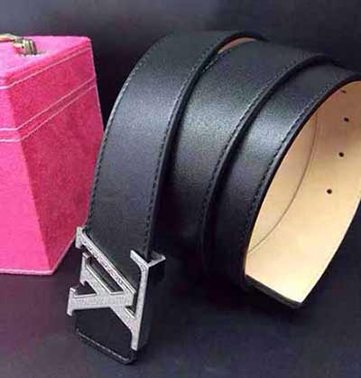 男士真皮平滑扣腰帶潮字母鋼扣頭層純牛皮商務正裝褲帶LP49 40